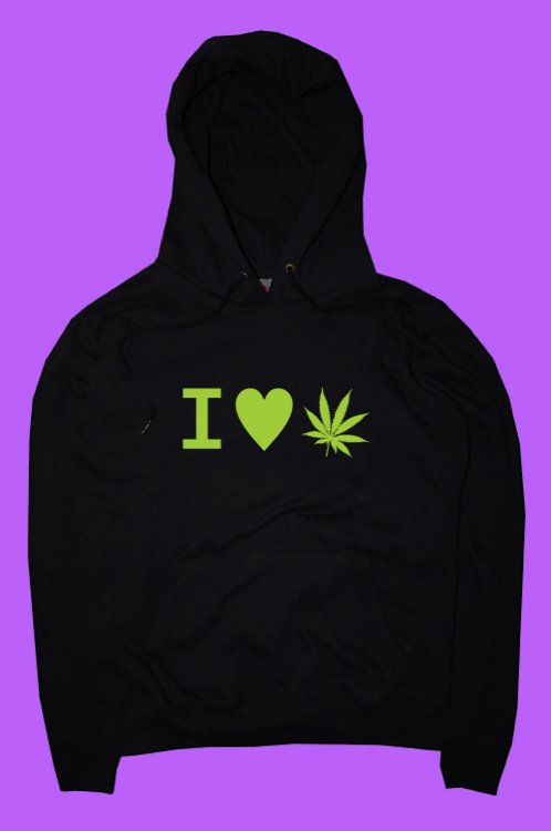 I Love Cannabis mikina dmsk - Kliknutm na obrzek zavete