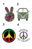 Hippie Peace nlepky