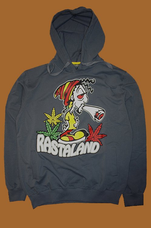 Rastaland Cannabis Grey mikina - Kliknutm na obrzek zavete