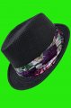 klobouk Boater Black