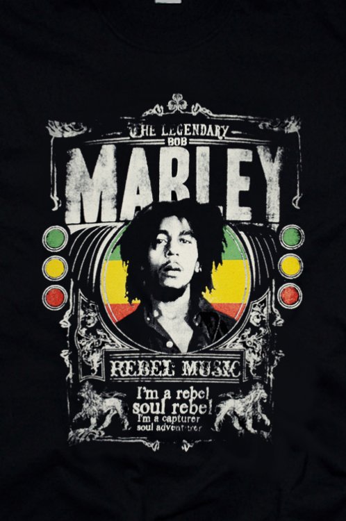 Bob Marley Rebel Music triko - Kliknutm na obrzek zavete