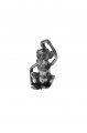 Monkey st��brn� figurka