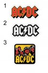 AC DC nálepky